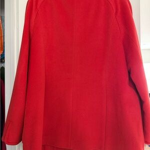 Escada Vibrant Red Pea Coat